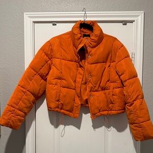 Orange Puffer Jacket